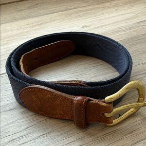 Coach Belt Navy Leather